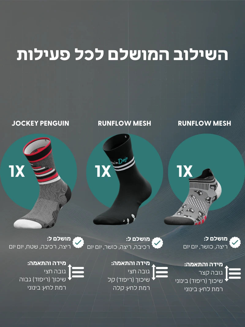 מארז 3 זוגות Run & Relax