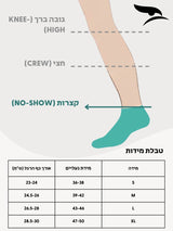 Boost Active - גרבי ריצה קצרות (No-Show) שחור