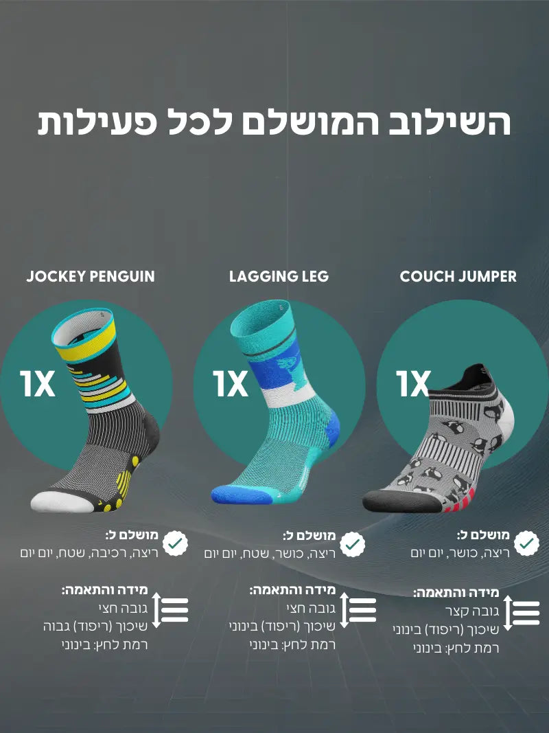 מארז 3 זוגות Active Comfort Trio