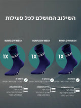 מארז 3 זוגות Runflow Mesh