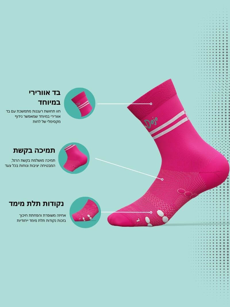 RunFlow Mesh - גרבי ריצה ורכיבה חצי (Crew)